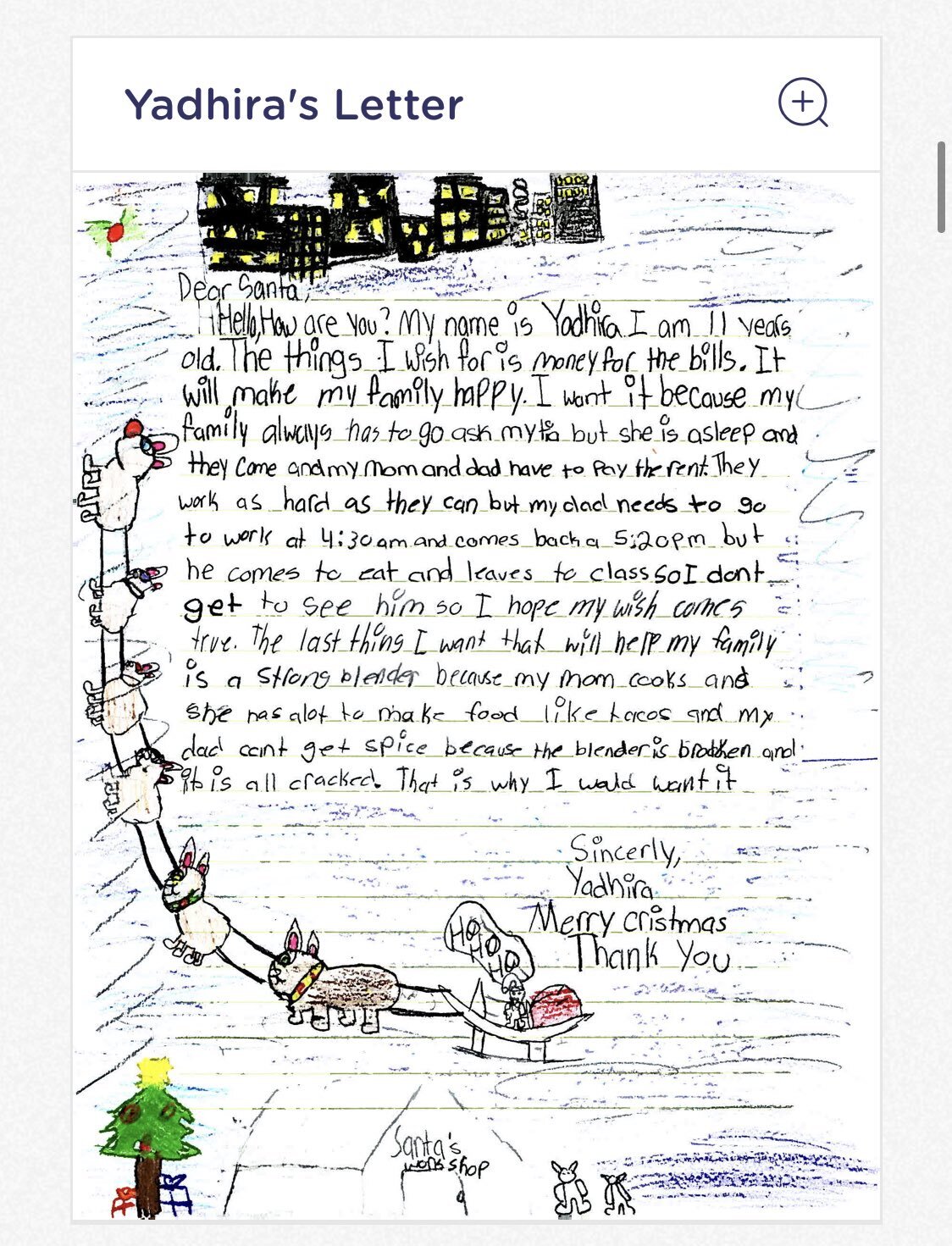 Yadhira's Letter